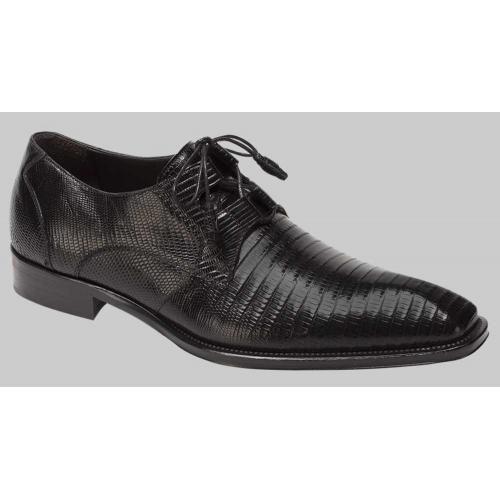 Mezlan "Padilla" Black Genuine Lizard Shoes 14285-L.